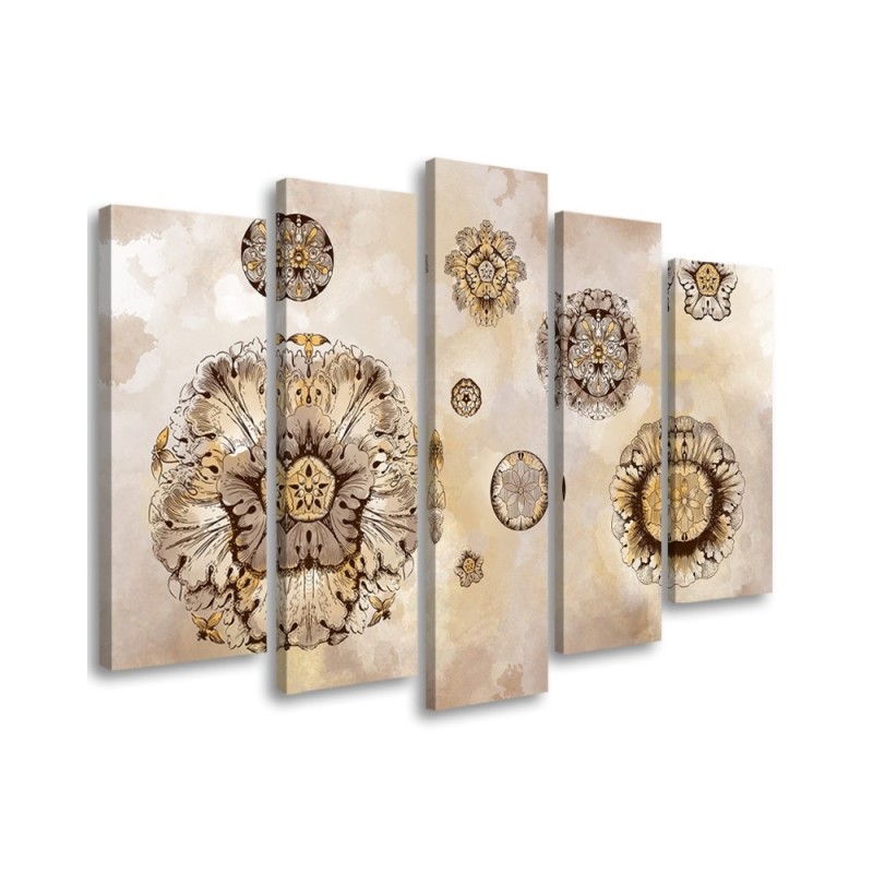 Pentaptic 5-panel - Floral geometric shapes abstract | FEEBY
