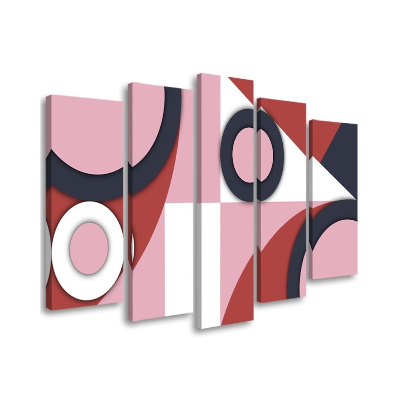 Pentaptic wall painting - Geometric shapes abstract | FEEBY