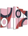 Pentaptic wall painting - Geometric shapes abstract | FEEBY