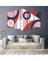 Pentaptic wall painting - Geometric shapes abstract | FEEBY