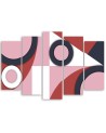 Pentaptic wall painting - Geometric shapes abstract | FEEBY