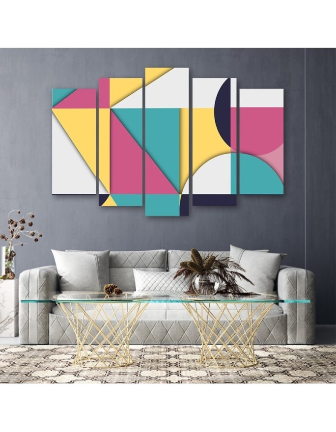 Modern painting - Geometric shapes abstract | FEEBY