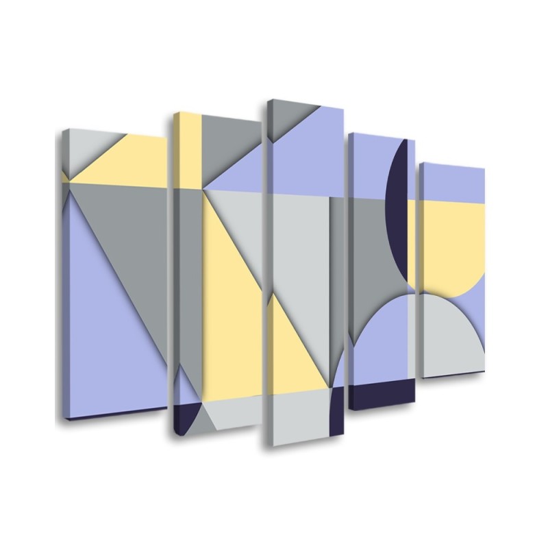 Wall painting 5 parts - Geometric shapes abstract | FEEBY