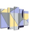 Wall painting 5 parts - Geometric shapes abstract | FEEBY