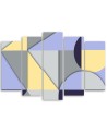 Wall painting 5 parts - Geometric shapes abstract | FEEBY