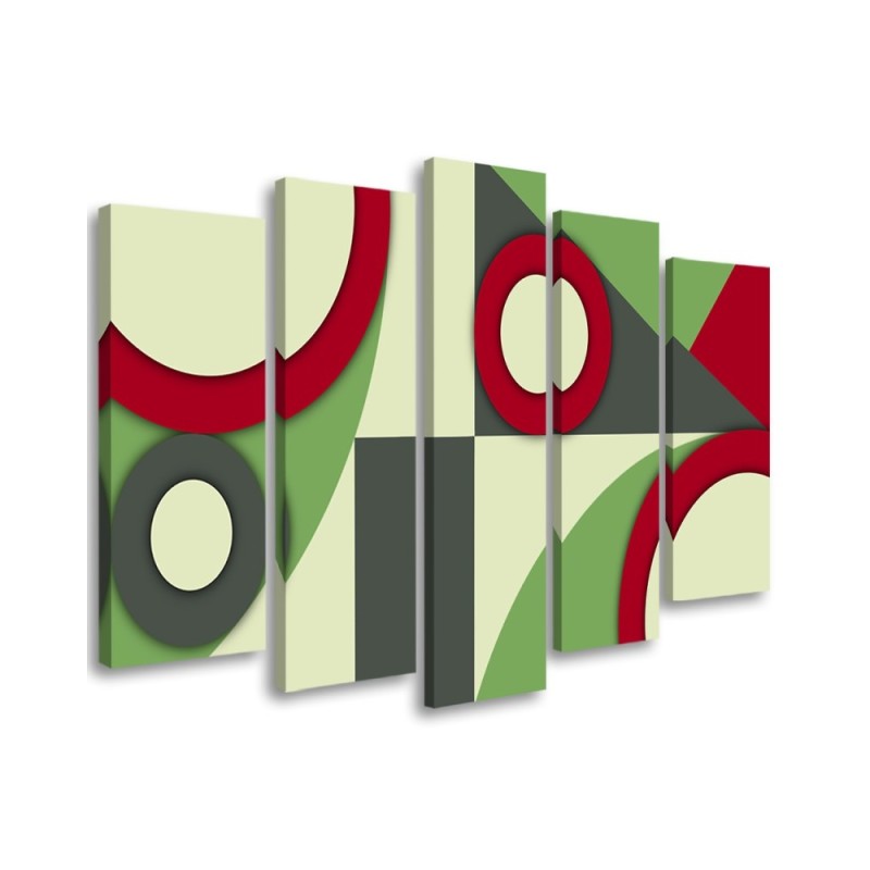 Canvas painting 5 parts - Geometric shapes abstract | FEEBY