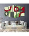 Canvas painting 5 parts - Geometric shapes abstract | FEEBY