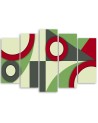 Canvas painting 5 parts - Geometric shapes abstract | FEEBY