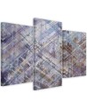 Wall art  triptych painting - Geometric shapes abstract | FEEBY