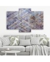 Wall art  triptych painting - Geometric shapes abstract | FEEBY