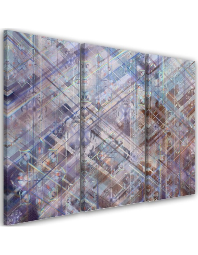 Triptych wall painting - Abstract geometric shapes | FEEBY