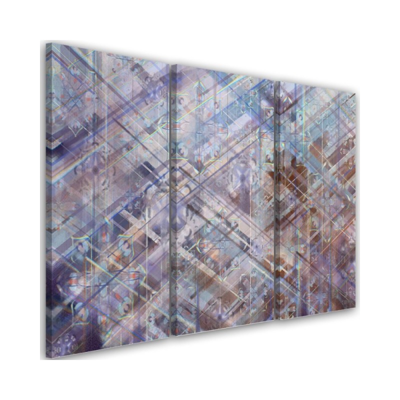 Triptych wall painting - Abstract geometric shapes | FEEBY