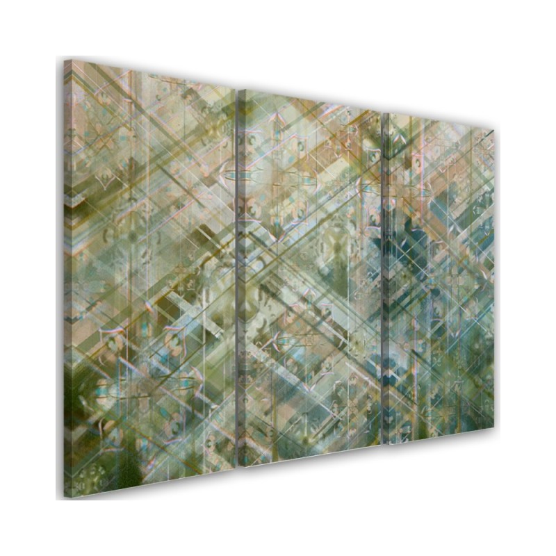Triptych wall painting - Abstract geometric shapes | FEEBY