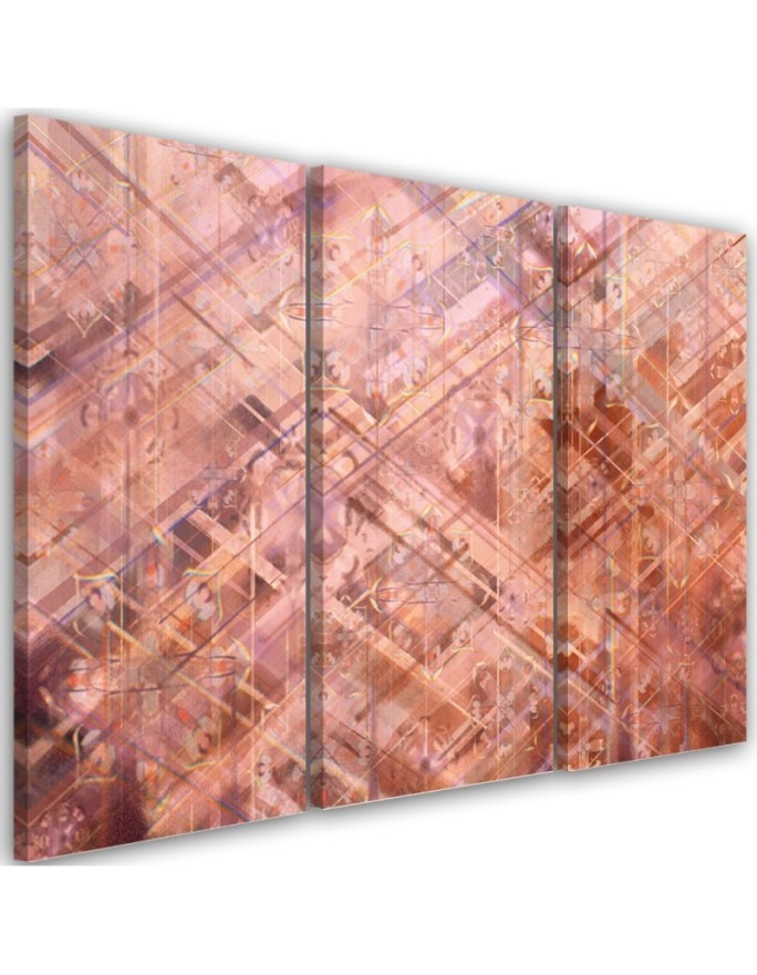 Triptych wall painting - Abstract geometric shapes | FEEBY
