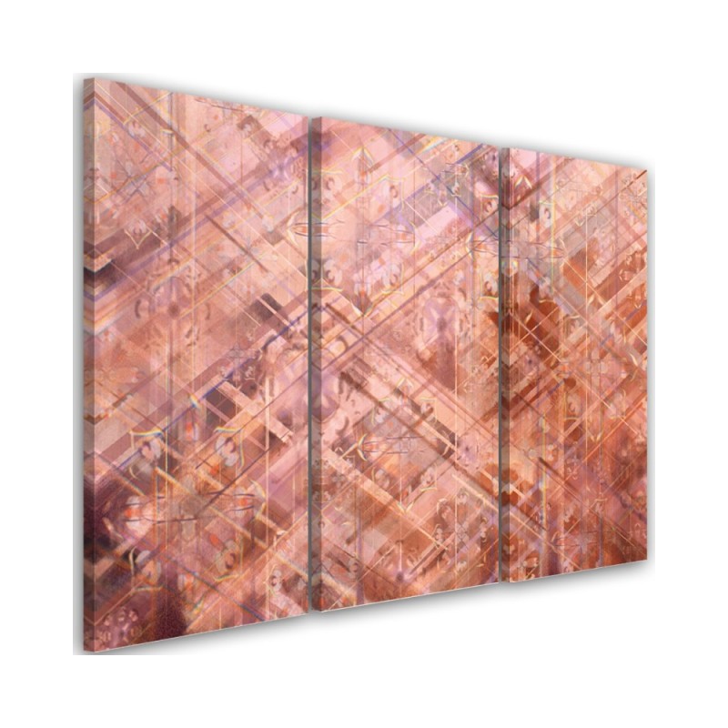 Triptych wall painting - Abstract geometric shapes | FEEBY