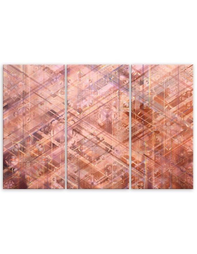 Triptych wall painting - Abstract geometric shapes | FEEBY