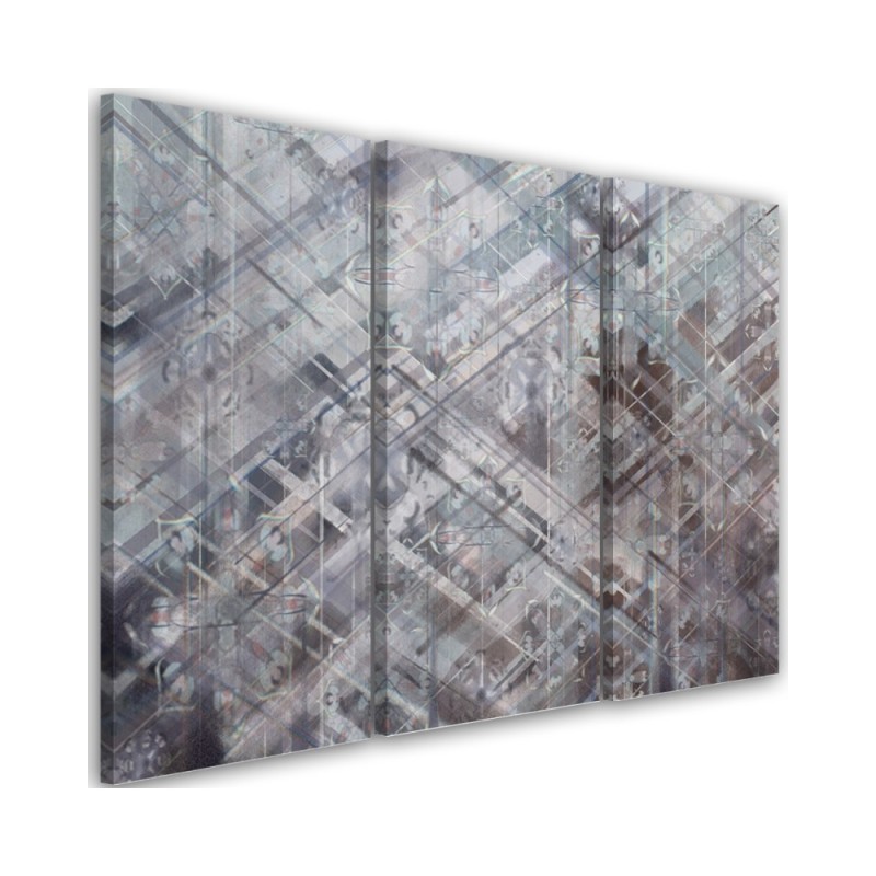Triptych wall painting - Abstract geometric shapes | FEEBY