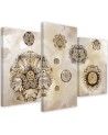 Triptych printed on canvas - Floral geometric shapes | FEEBY