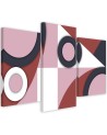 Canvas print for living room triptych - Geometric shapes abstract | FEEBY