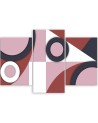 Canvas print for living room triptych - Geometric shapes abstract | FEEBY