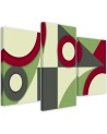 Canvas print for wall 3 parts - Geometric shapes abstract | FEEBY