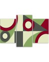 Canvas print for wall 3 parts - Geometric shapes abstract | FEEBY