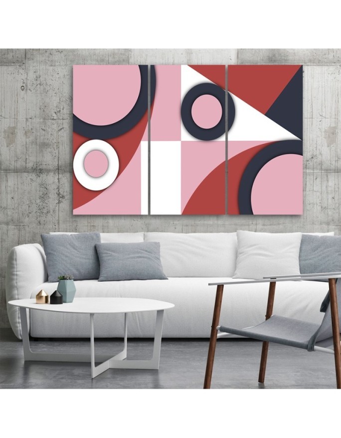 Designer paintings for living room - Colourful shapes abstract | FEEBY