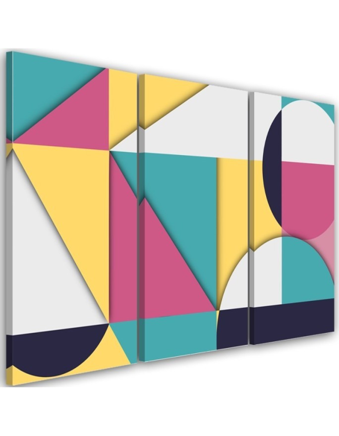 Stylish Canvas paintings for living room - Geometric shapes abstract | FEEBY