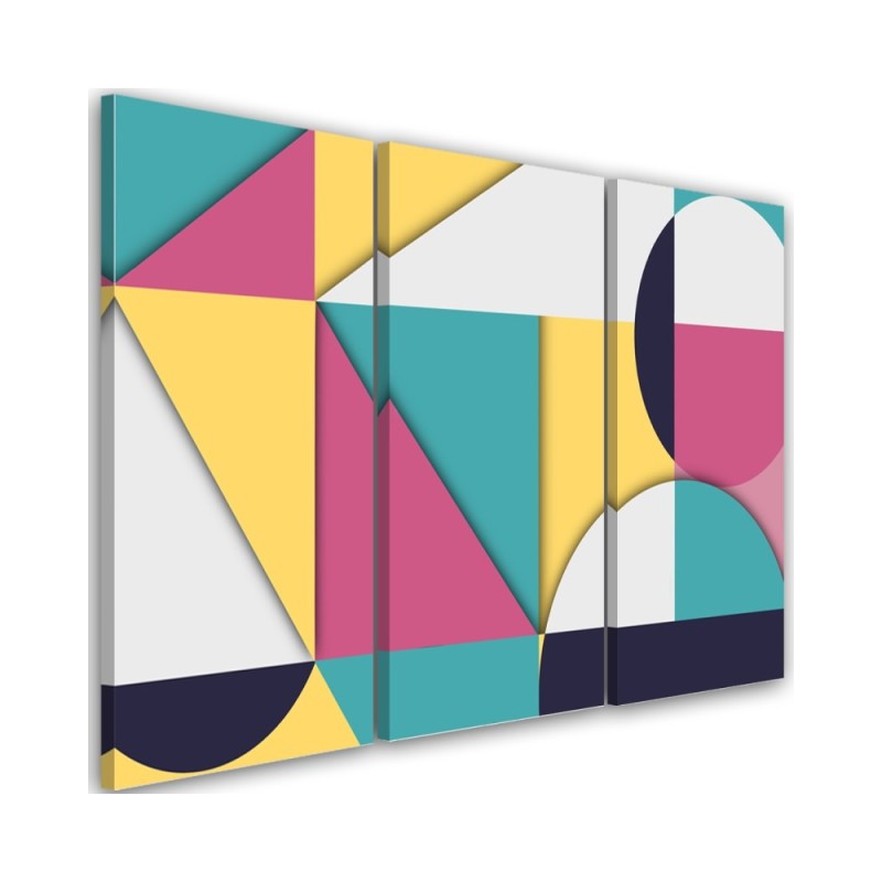 Stylish Canvas paintings for living room - Geometric shapes abstract | FEEBY