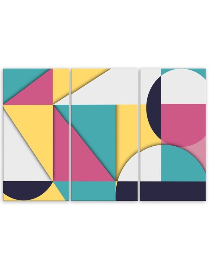 Stylish Canvas paintings for living room - Geometric shapes abstract | FEEBY