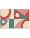 Triptych paintings for living room - Geometric shapes abstract | FEEBY