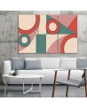Triptych paintings for living room - Geometric shapes abstract | FEEBY