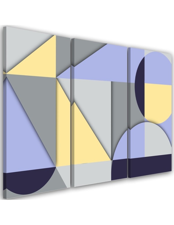 Stylish Canvas paintings triptych - Geometric shapes abstract | FEEBY