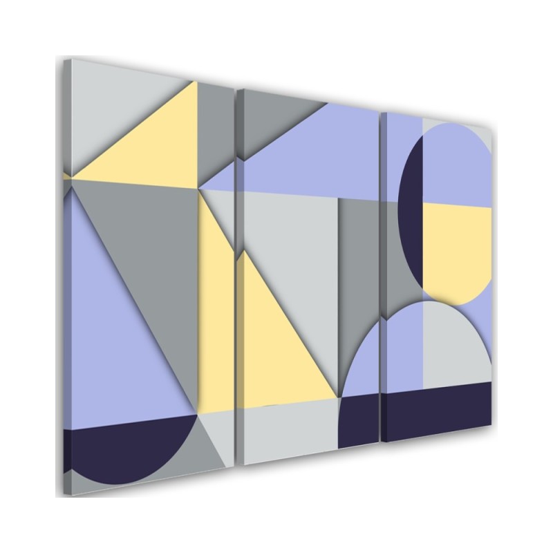 Stylish Canvas paintings triptych - Geometric shapes abstract | FEEBY