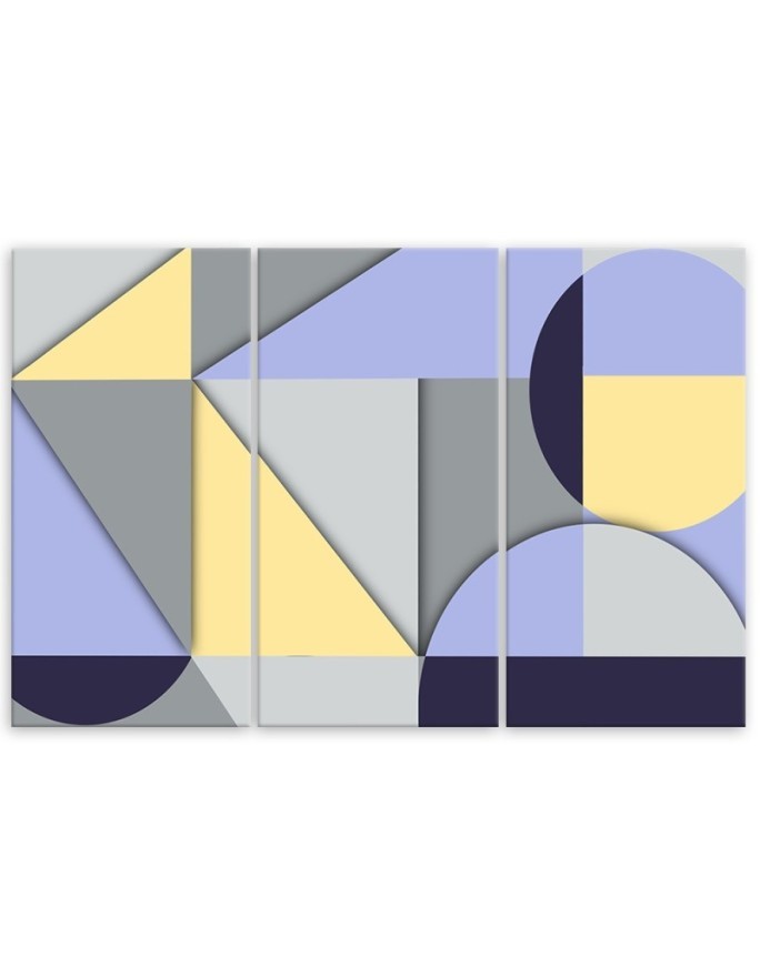 Stylish Canvas paintings triptych - Geometric shapes abstract | FEEBY