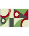 Canvas print for wall 3 parts - Geometric shapes abstract | FEEBY