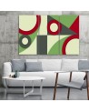 Canvas print for wall 3 parts - Geometric shapes abstract | FEEBY
