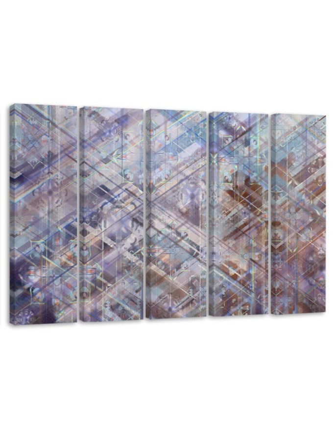 Canvas print 5-part - Abstract geometric shapes | FEEBY