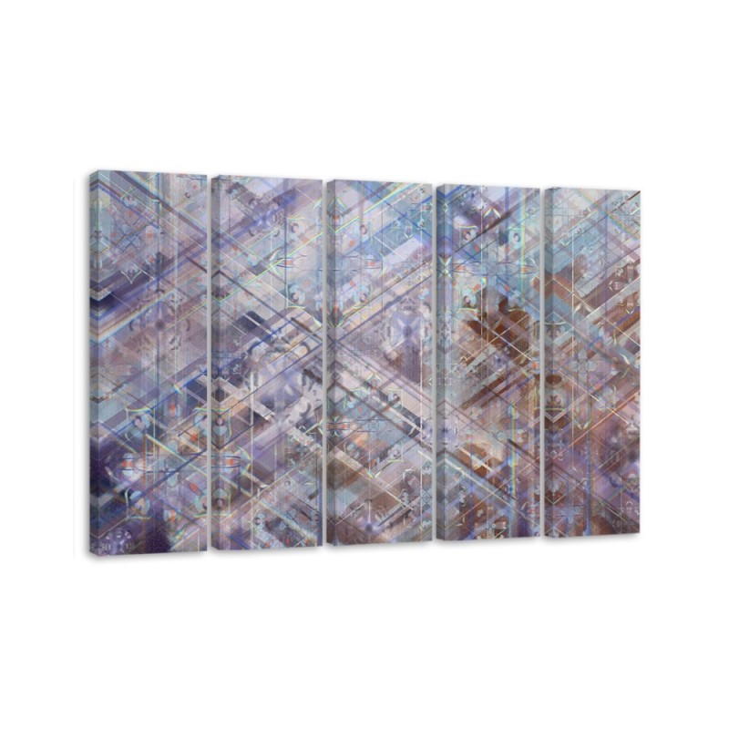 Canvas print 5-part - Abstract geometric shapes | FEEBY