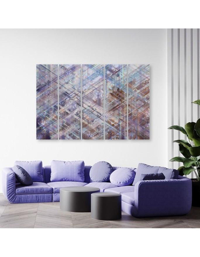 Canvas print 5-part - Abstract geometric shapes | FEEBY