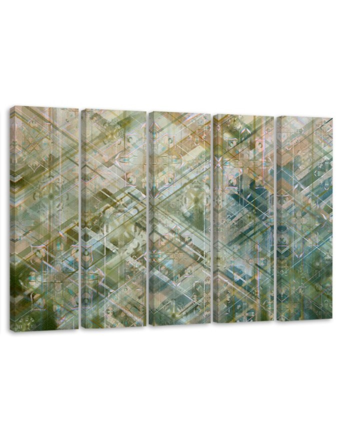 Canvas print 5-part - Abstract geometric shapes | FEEBY