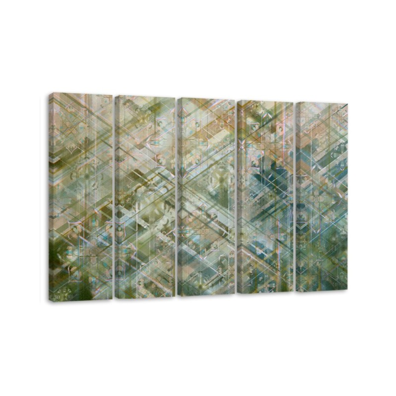 Canvas print 5-part - Abstract geometric shapes | FEEBY