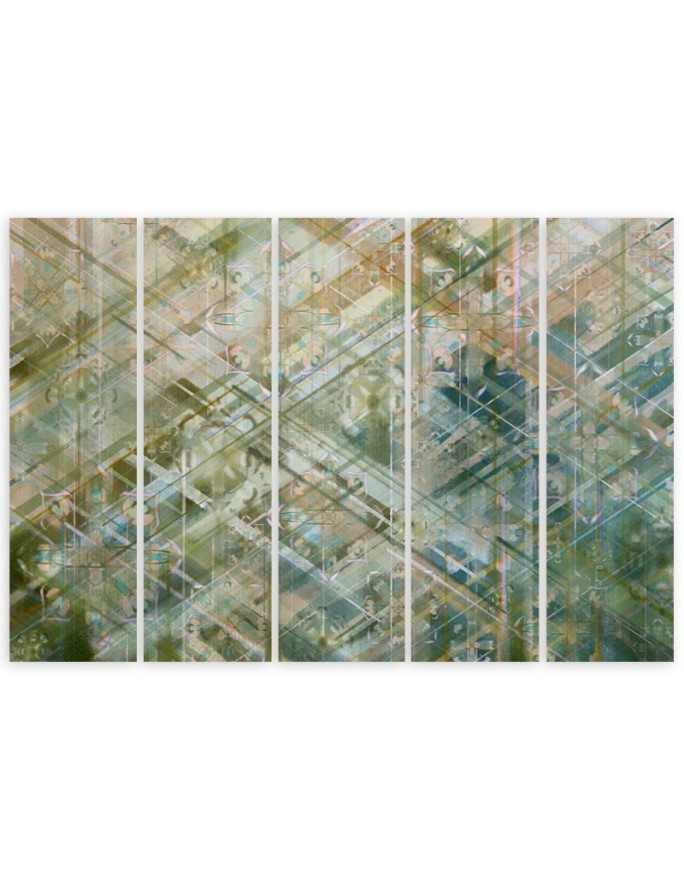Canvas print 5-part - Abstract geometric shapes | FEEBY