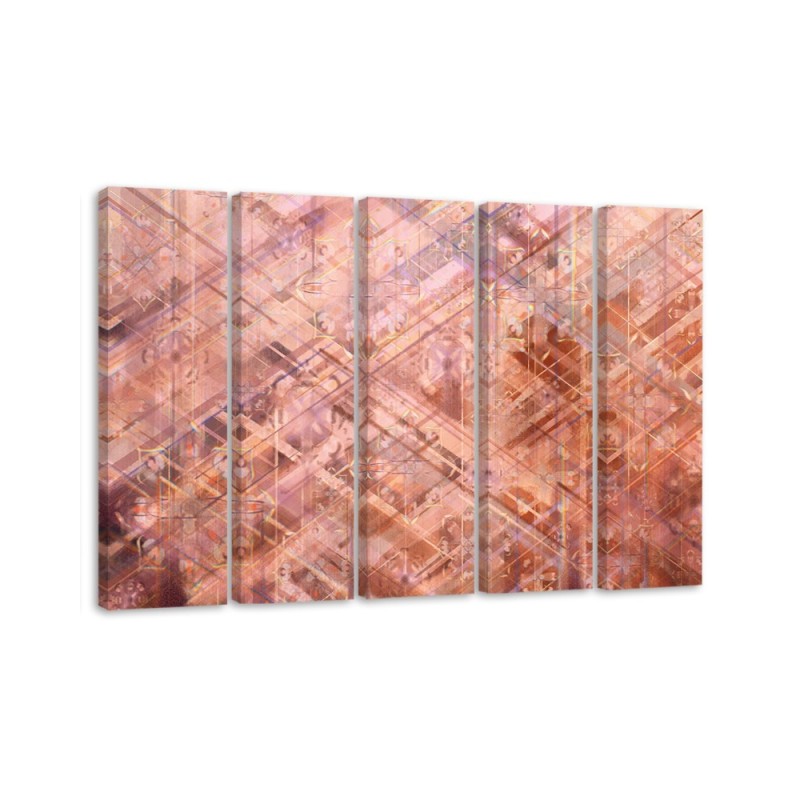 Canvas print 5-part - Abstract geometric shapes | FEEBY