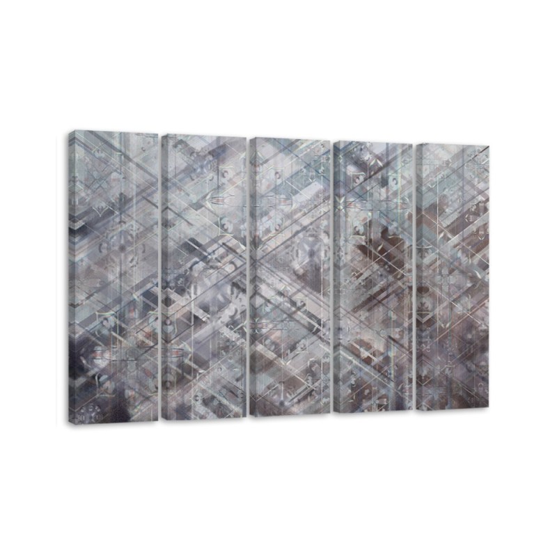 Canvas print 5-part - Abstract geometric shapes | FEEBY