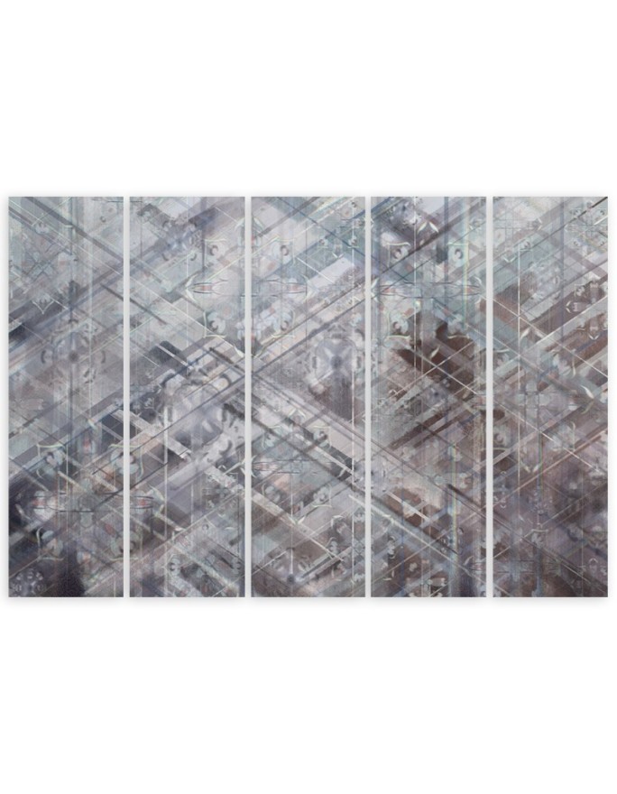 Canvas print 5-part - Abstract geometric shapes | FEEBY