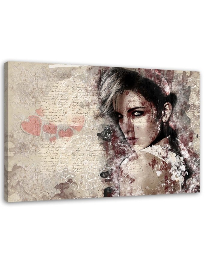 Prints on canvas for bedroom - Beautiful woman abstract | FEEBY