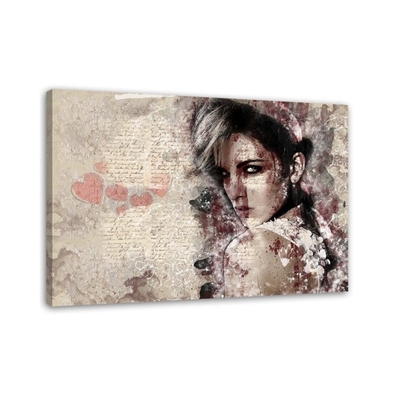 Prints on canvas for bedroom - Beautiful woman abstract | FEEBY