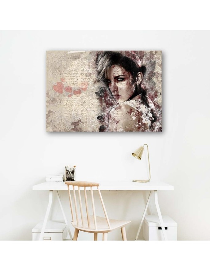 Prints on canvas for bedroom - Beautiful woman abstract | FEEBY