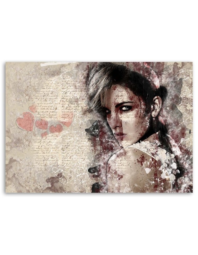 Prints on canvas for bedroom - Beautiful woman abstract | FEEBY